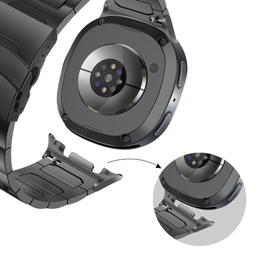 Bandz Samsung Galaxy Watch 8 - 40mm Titanium Strap 'Deluxe' (Black)