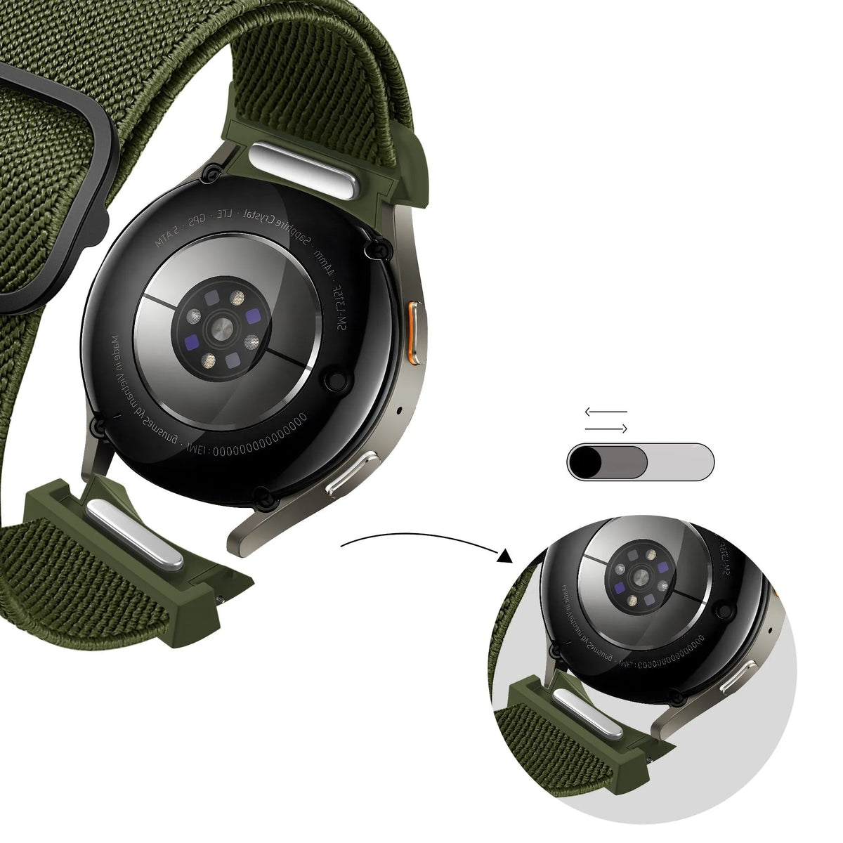 Bandz Correa elastica 'Easy Fit' Samsung Galaxy Watch 6 - 44mm (verde)