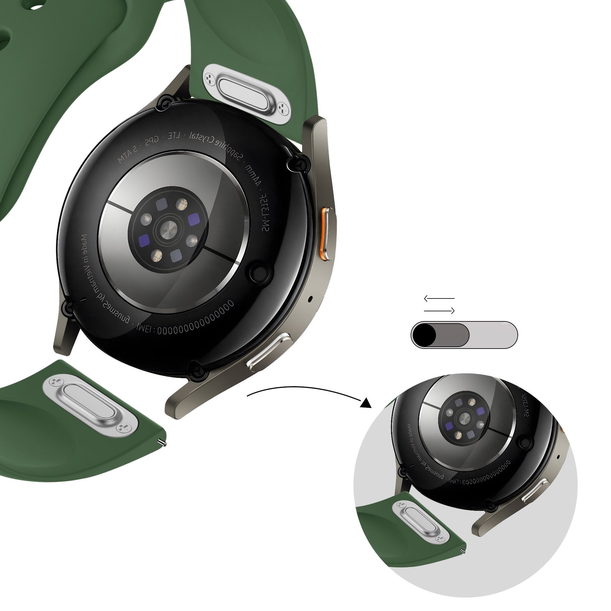 Bandz Correa deportiva 'Easy Fit' Huawei Watch GT (verde)