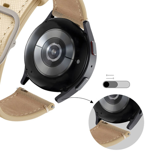 Bandz Correa cuero 'De lujo' Huawei Watch GT 5 Pro 46mm (caqui)