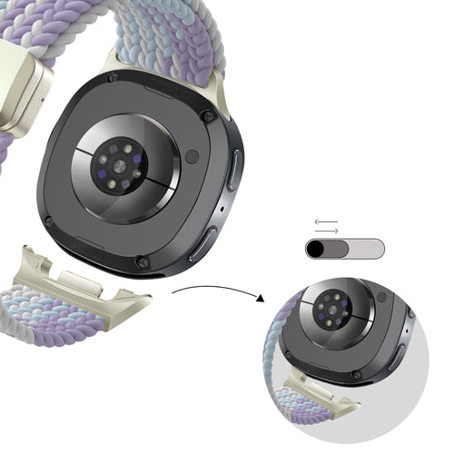 Bandz Correa trenzada magnética Samsung Galaxy Watch 8 Classic (morado mixto)