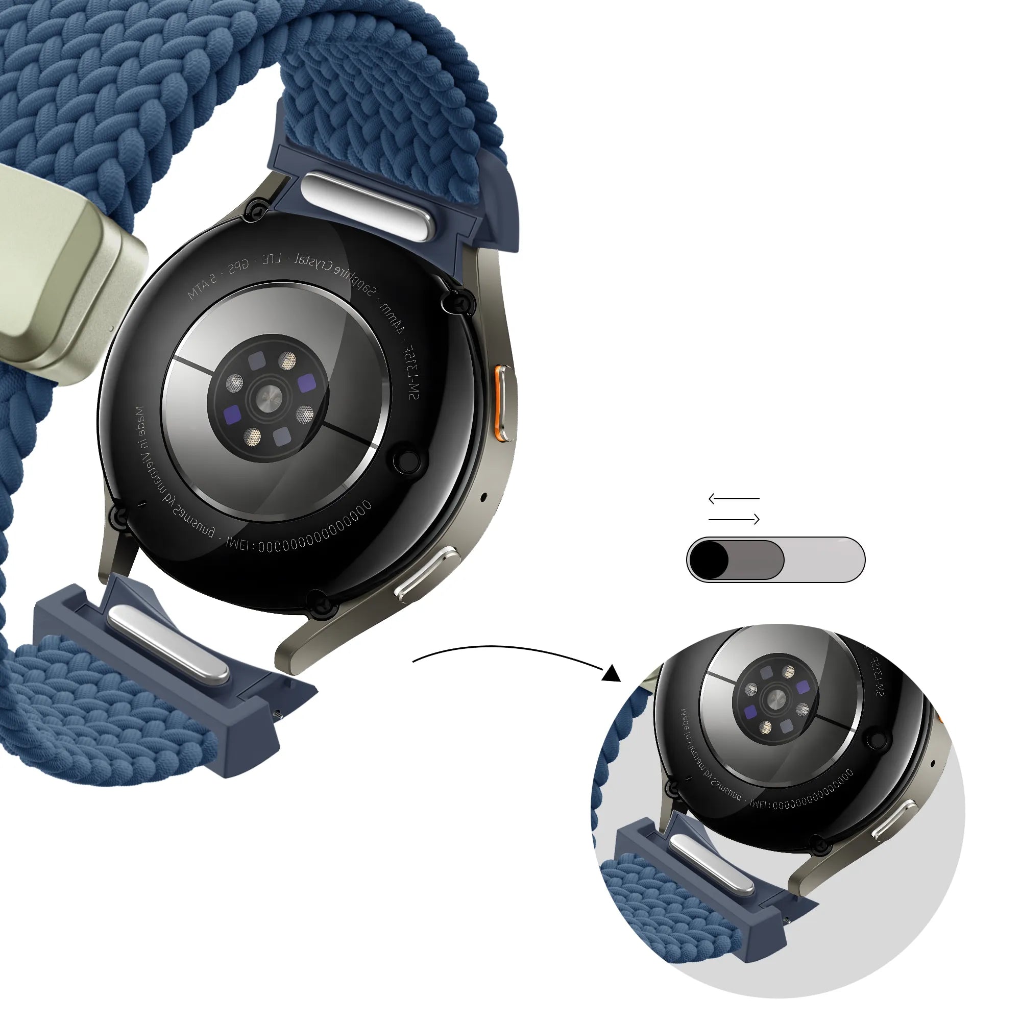Bandz Correa tejida 'Easy Fit' Samsung Galaxy Watch 6 - 44mm (azul)