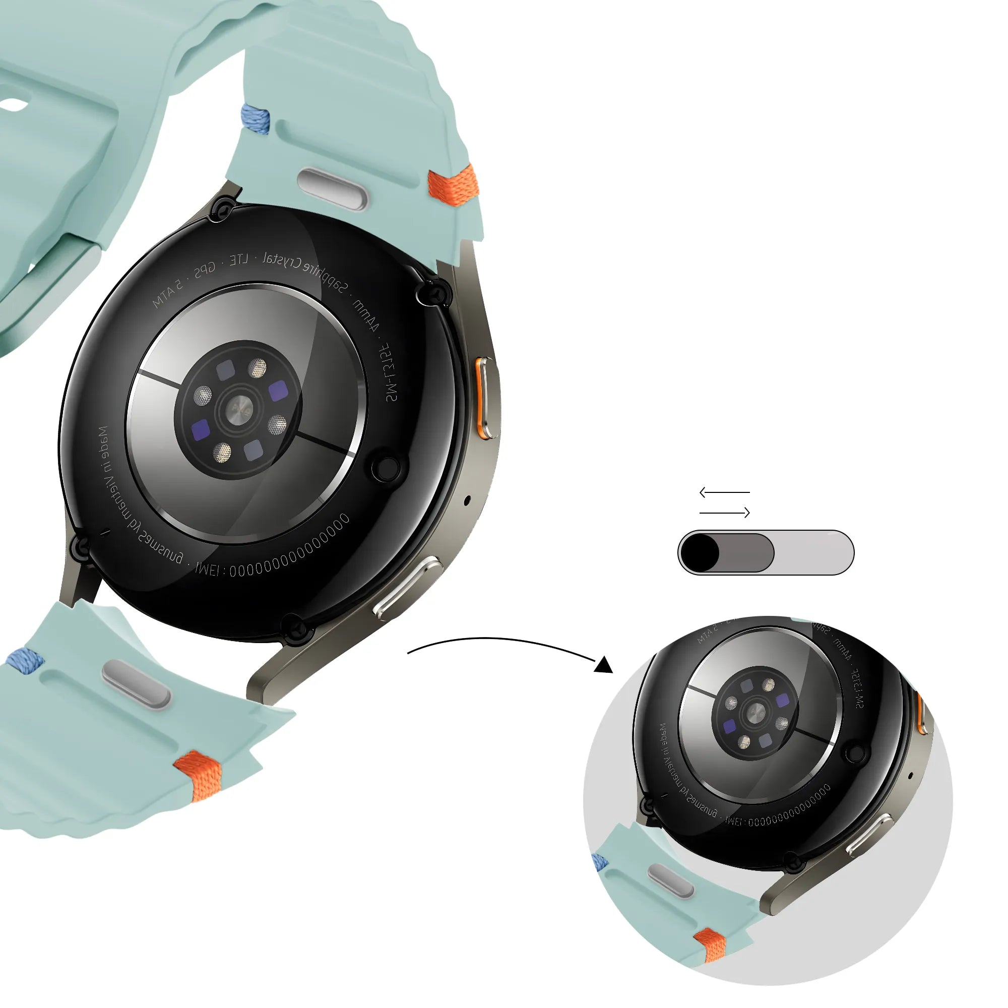 Bandz Correa Wave 'Easy Fit' Samsung Galaxy Watch FE (menta)