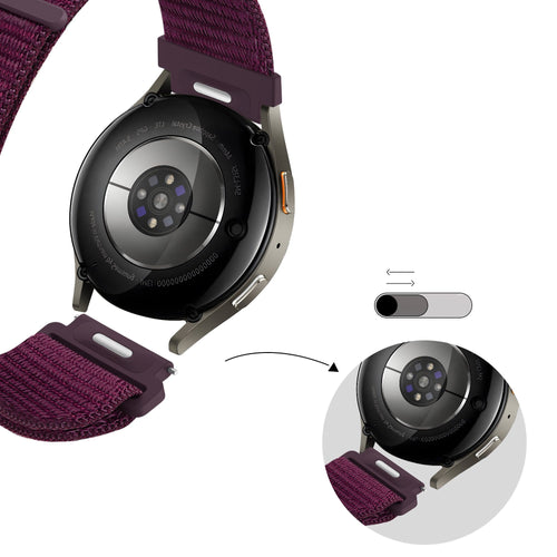Bandz Huawei Watch 5 - 42mm Nylon Strap 'Easy Fit' (Plum)