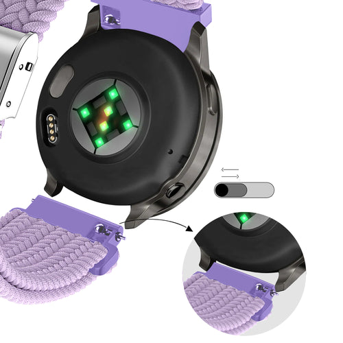 Bandz Correa nylon tejida Garmin Forerunner 70 (púrpura claro)
