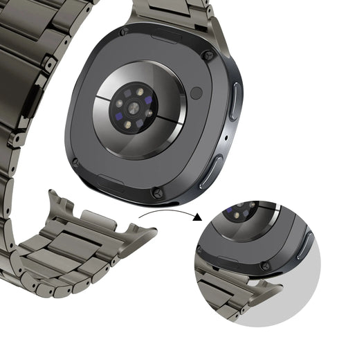 Bandz Samsung Galaxy Watch 9 - 44mm Steel Strap 'Classic' (Graphite)