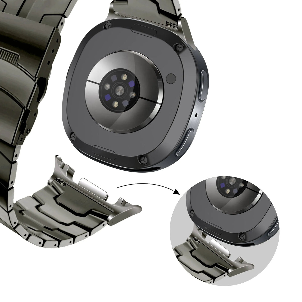 Correa iron acero Samsung Galaxy Watch 9 - 44mm (grafito)