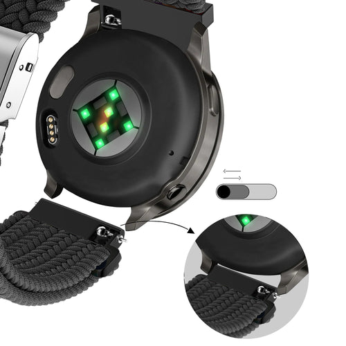 Bandz Correa nylon tejida Garmin Bounce 2 (negro)