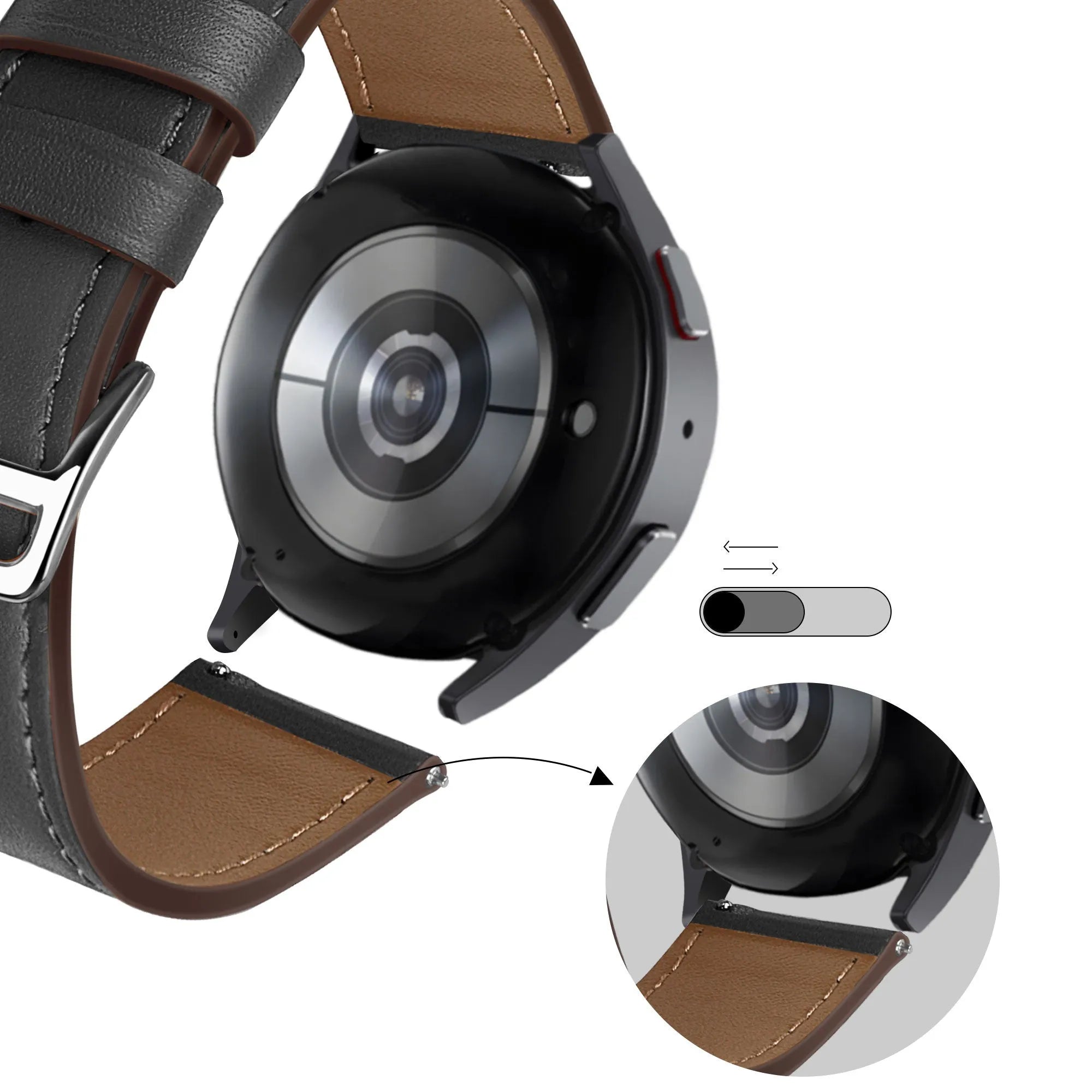 Bandz Coros Pace 2 Leather Strap 'Deluxe' (Black)