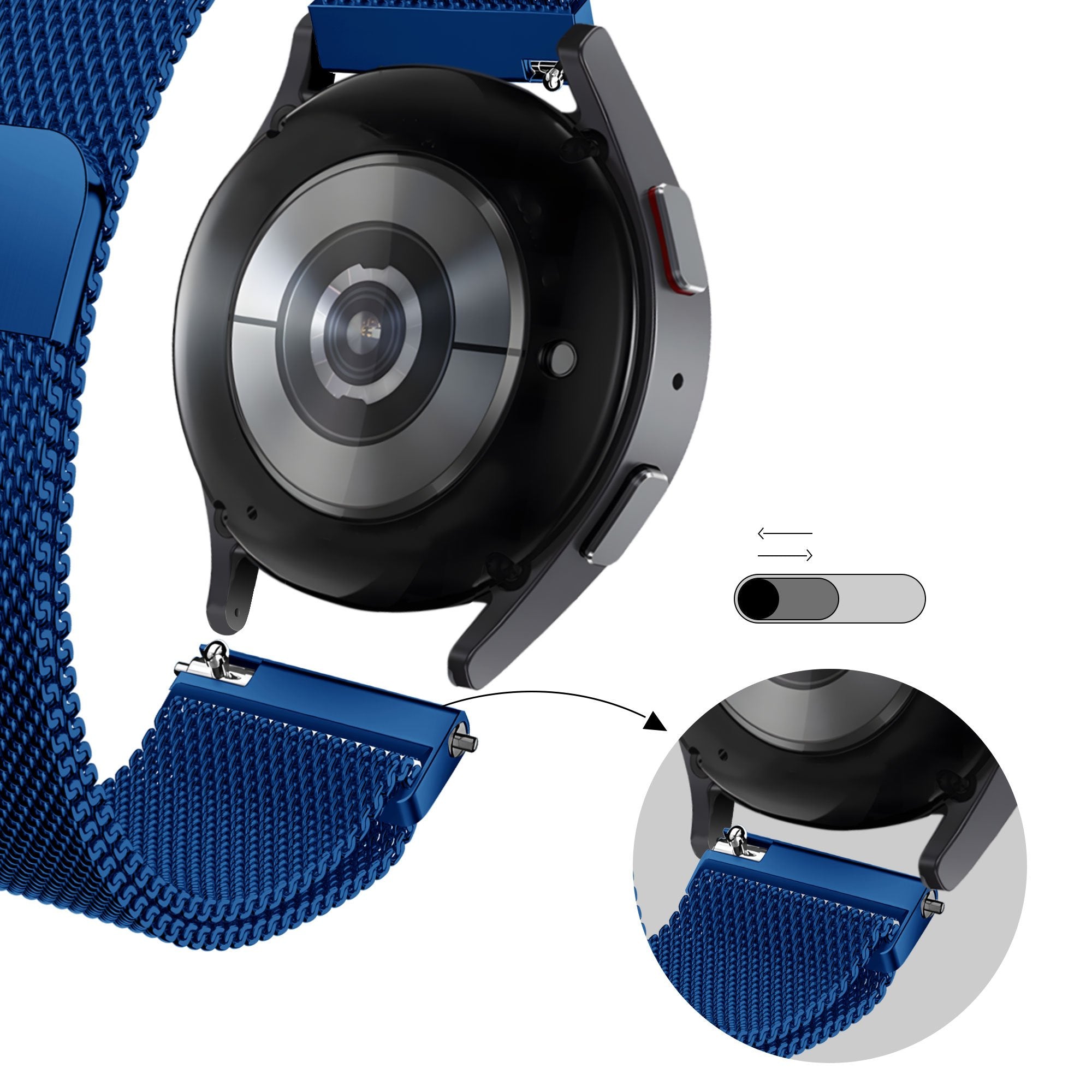 Bandz Correa milanesa Loop Garmin Approach S42 (azul)