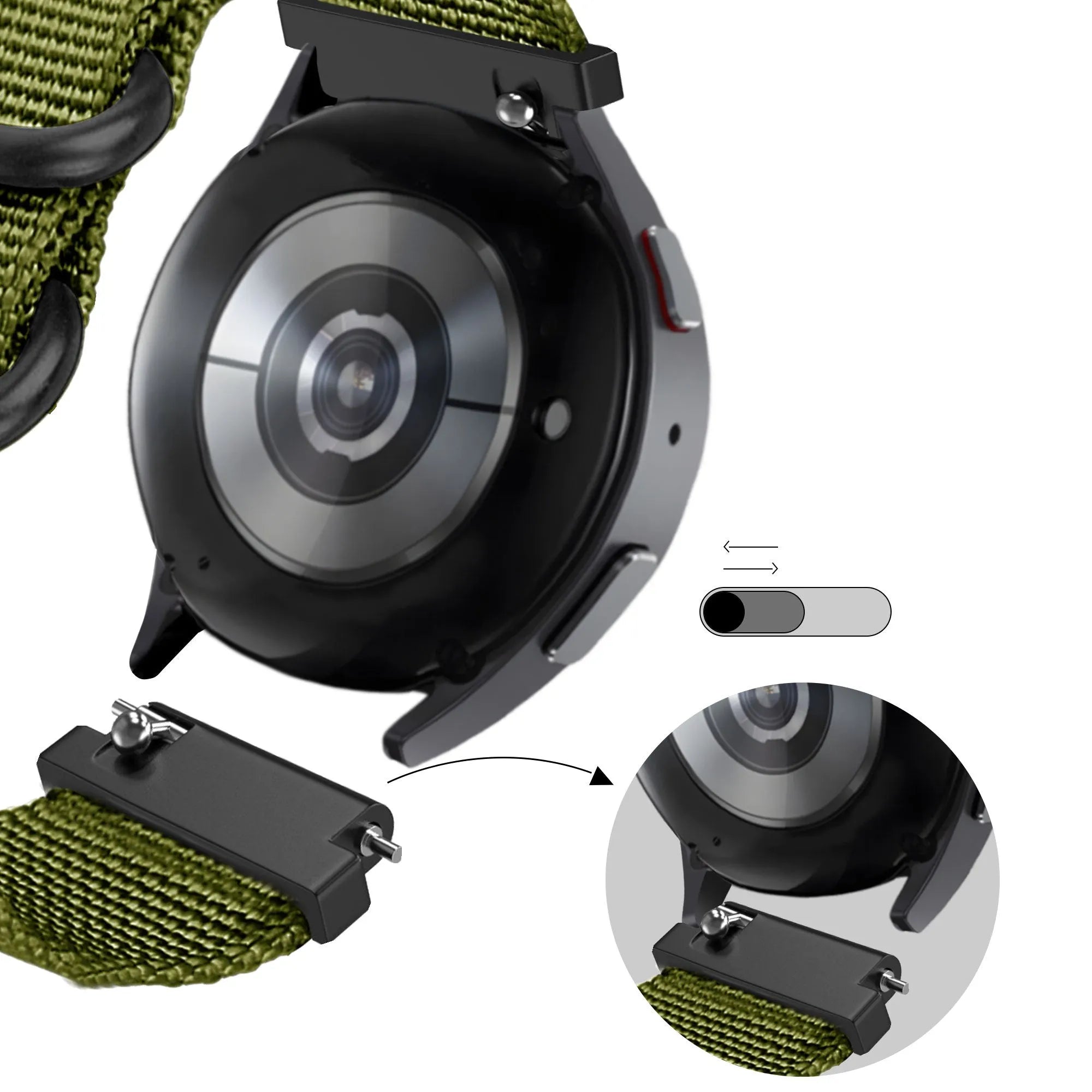 Bandz Correa nylon con hebilla OnePlus Watch 3 (verde)