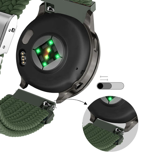 Bandz Correa nylon tejida Garmin Forerunner 170 (verde oliva)