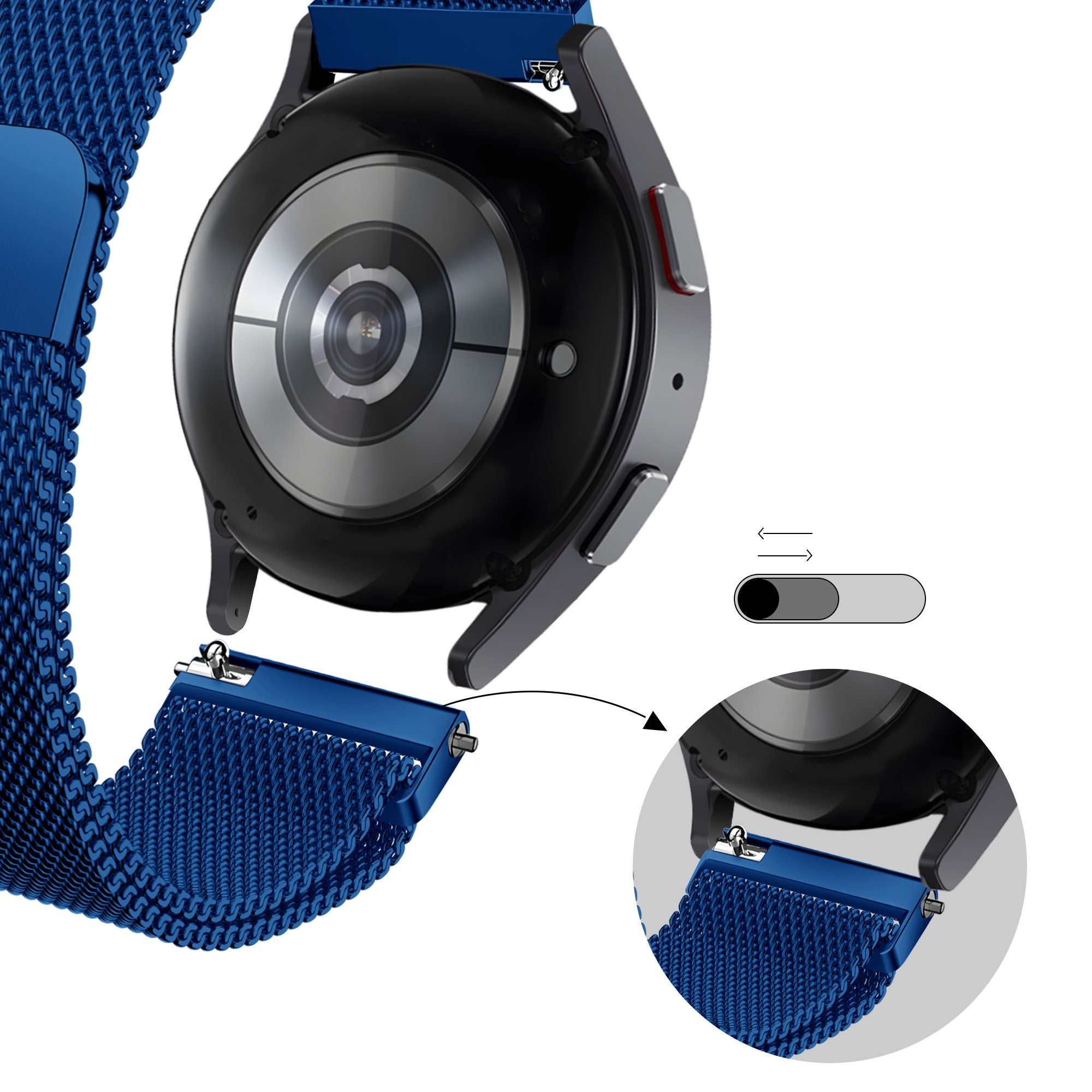 Bandz Correa milanesa Loop Garmin Approach S40 (azul)