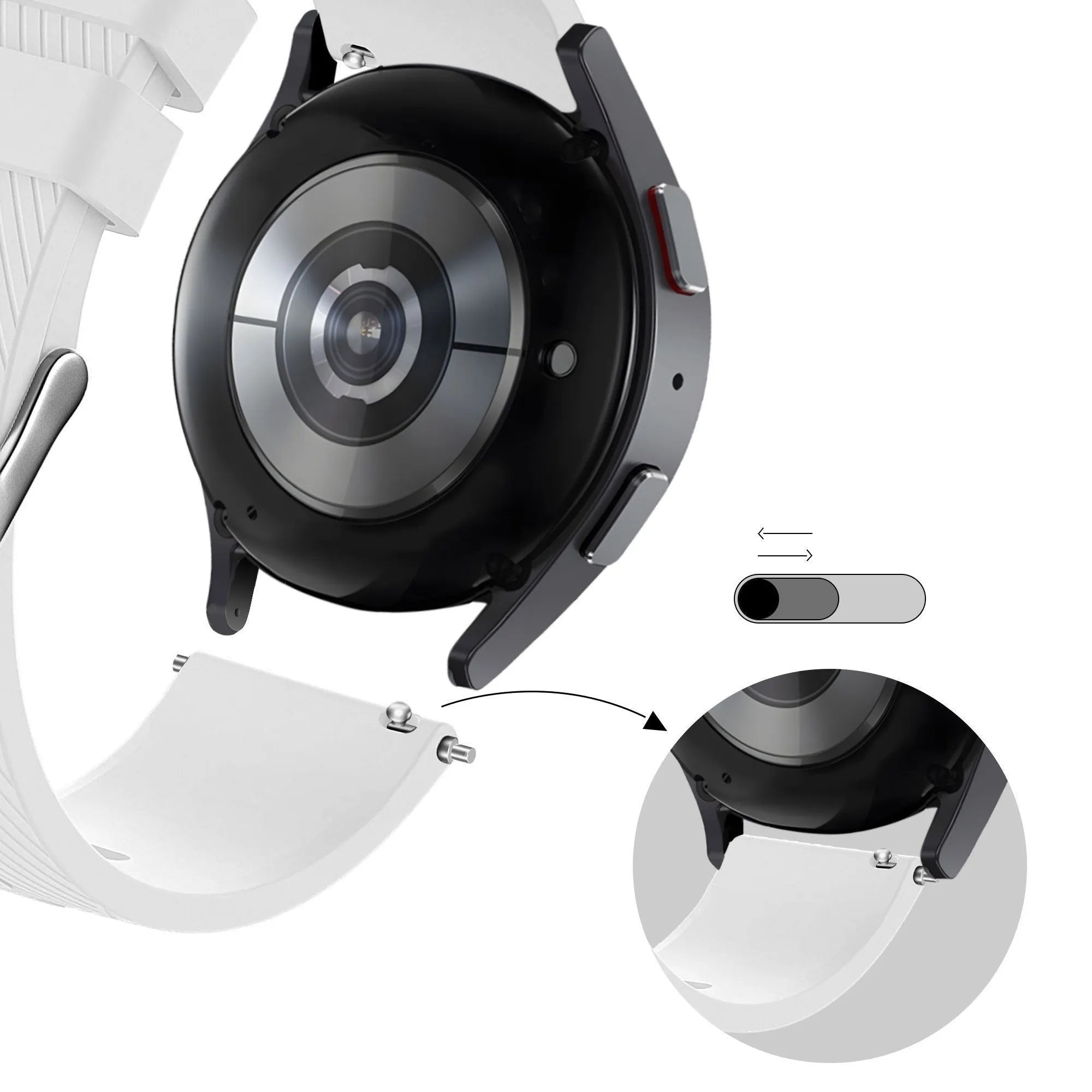 Bandz Coros Pace 3 Silicone Strap 'Deluxe' (White)