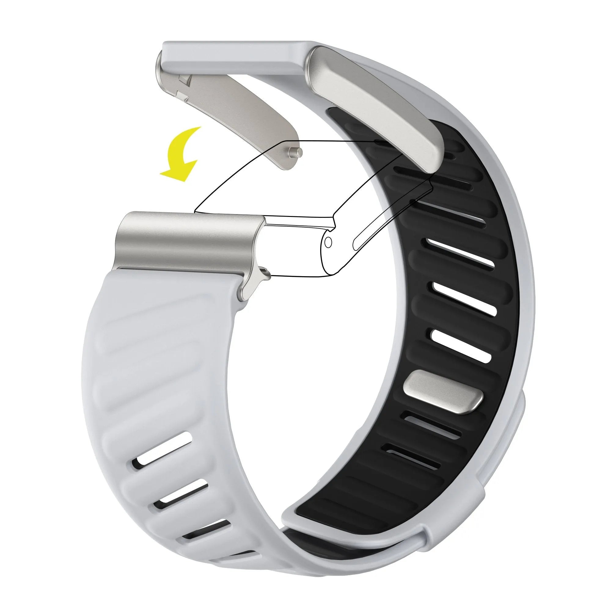 Correa deportiva compatible con Whoop 4.0 (gris claro/negro)