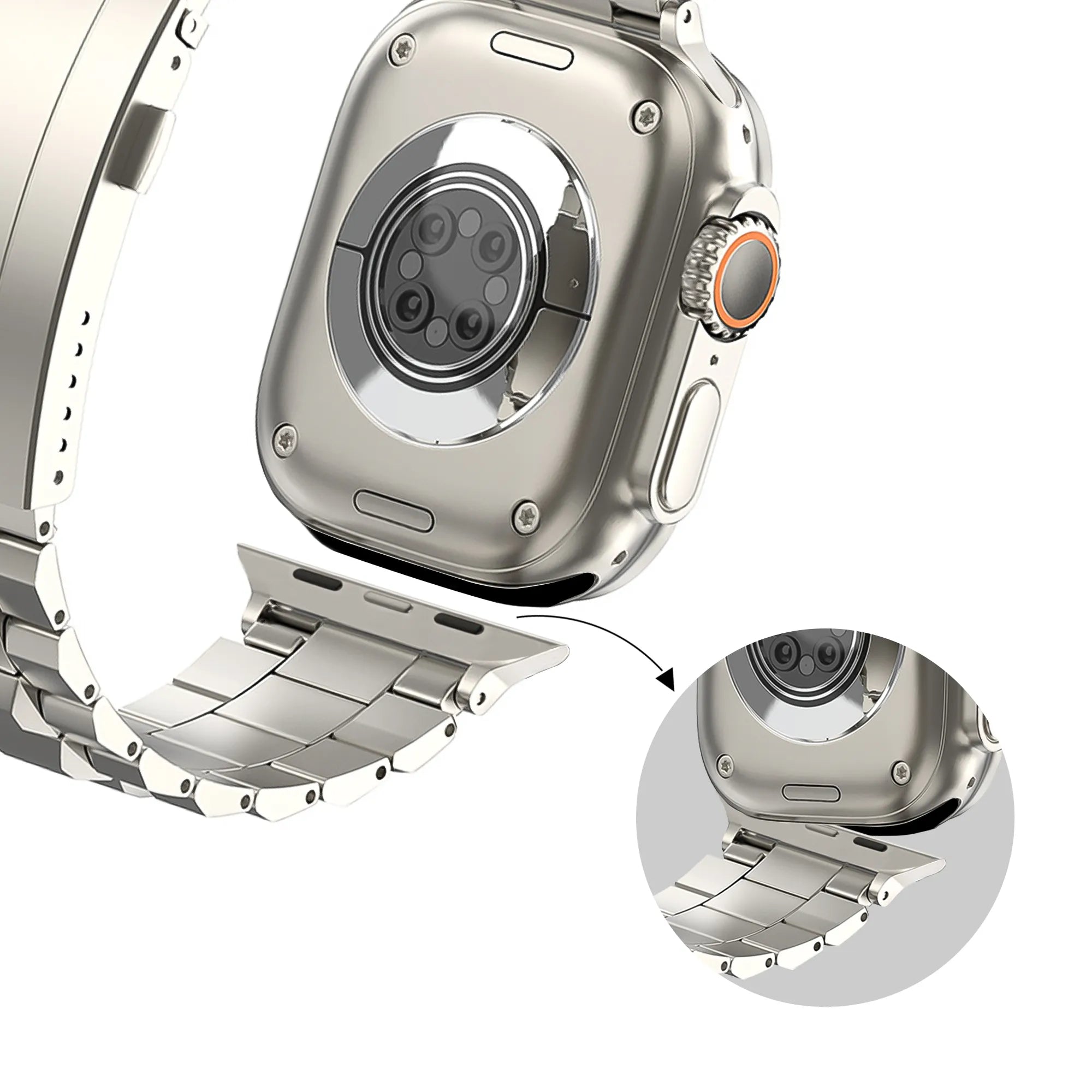 Bandz Apple Watch Titanium Strap 'Deluxe' (Titanium)
