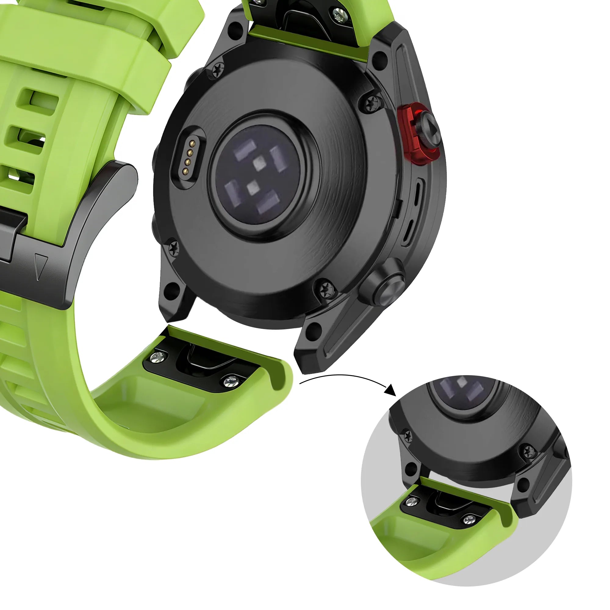 Bandz Correa silicona 'Classic' Garmin Instinct 2s (verde claro)