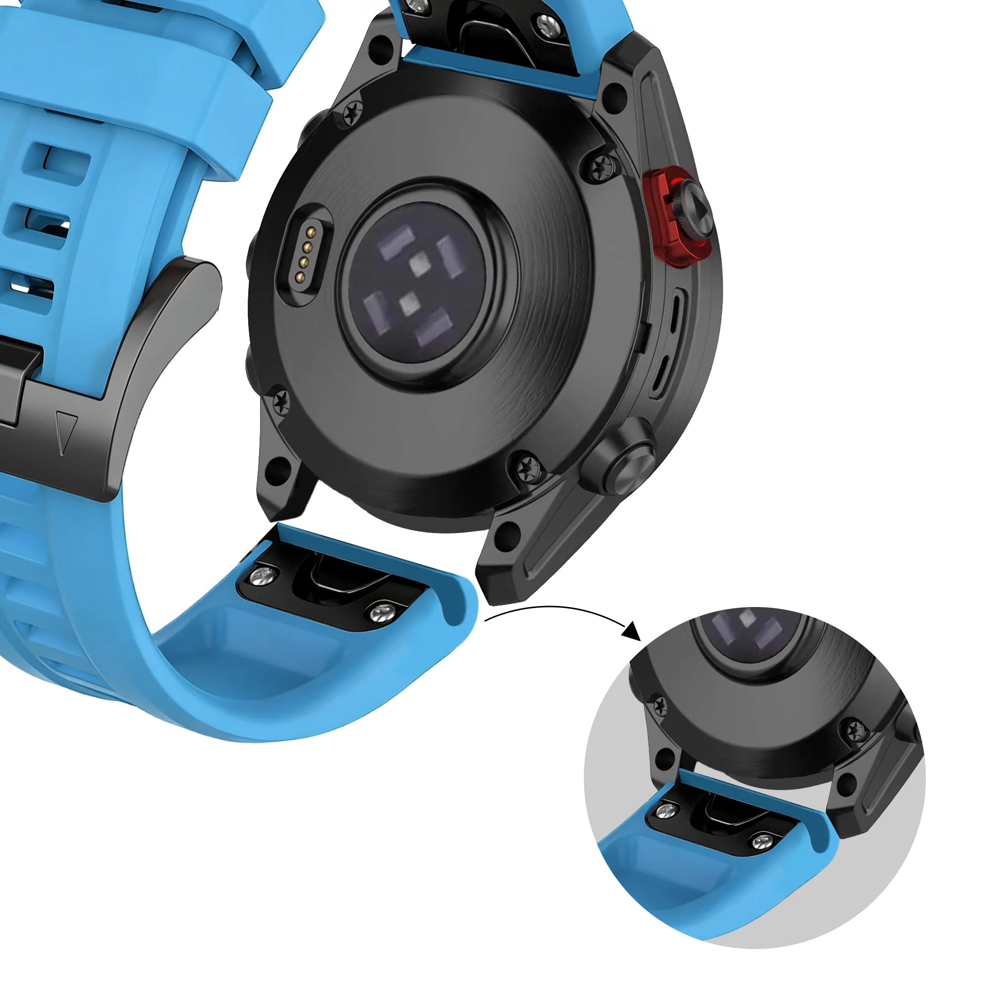 Bandz Correa silicona 'Classic' Garmin Descent Mk1 (azul cielo)
