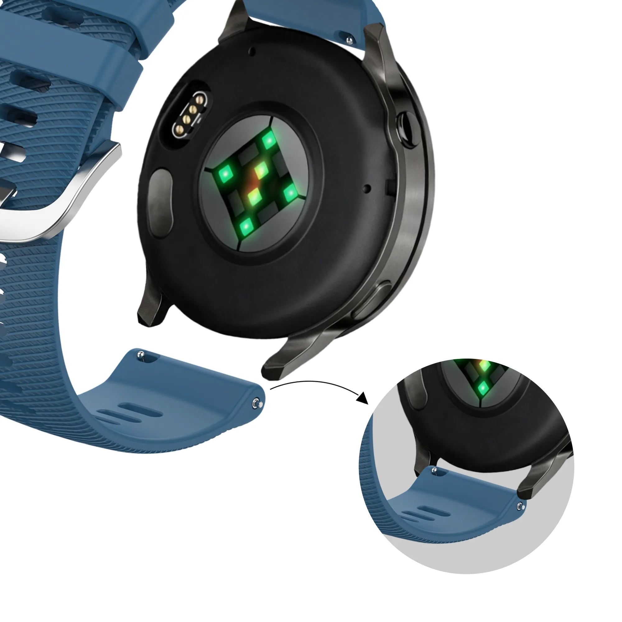 Bandz Correa silicona 'Deluxe' Garmin Forerunner 265s (azul)