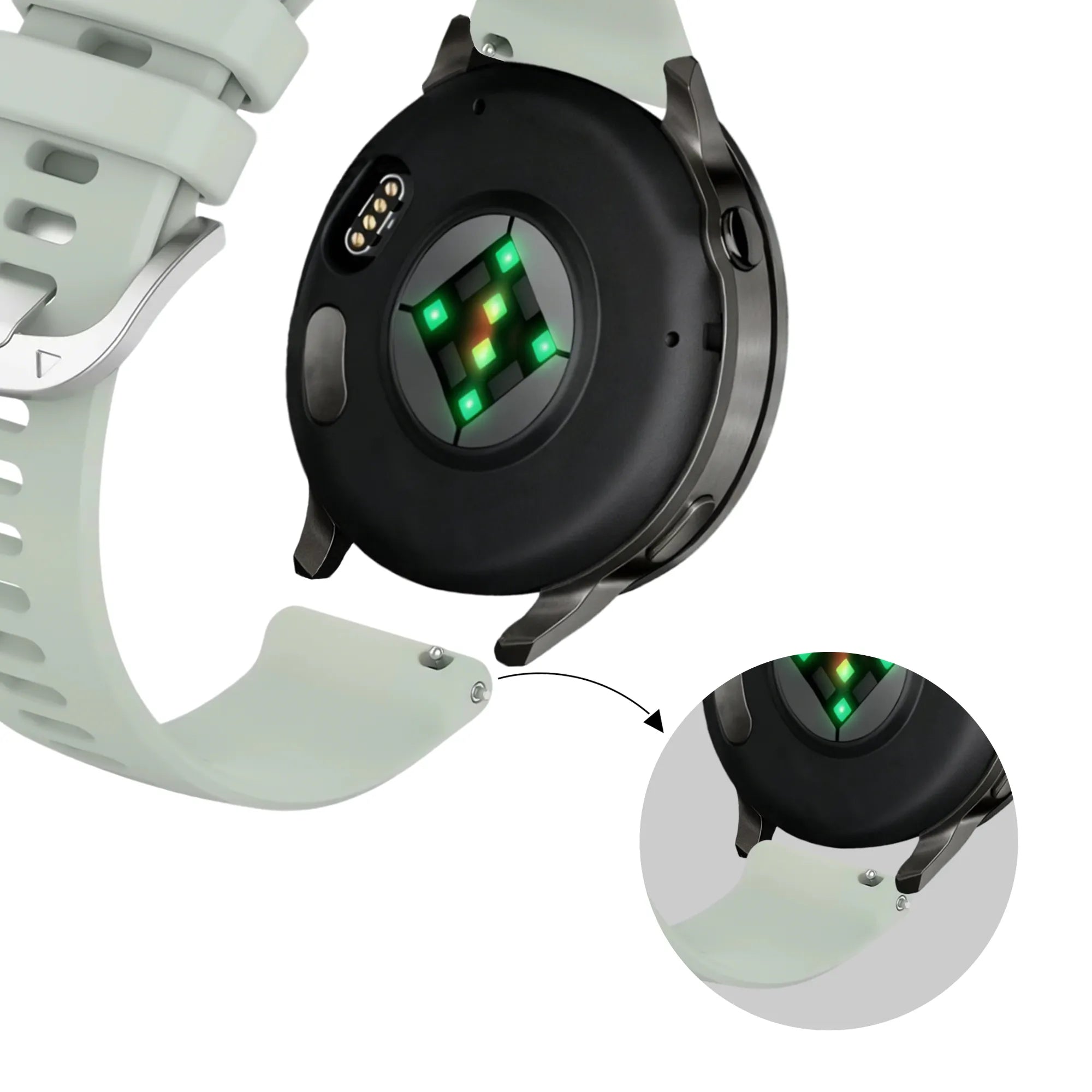 Bandz Correa silicona 'Classic' Garmin Venu 4 - 41mm (verde claro)