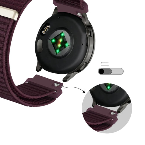 Bandz Correa nylon 'Wave' Garmin Venu 4 - 41mm (púrpura oscuro)