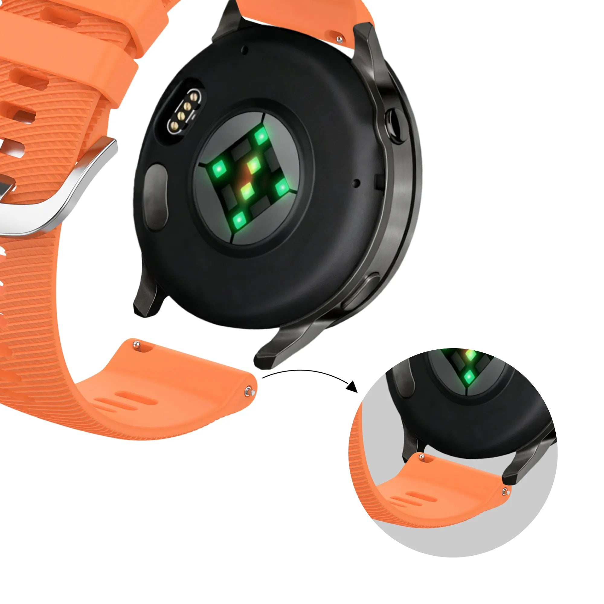 Bandz Correa silicona 'Deluxe' Garmin Venu 2s (naranja)