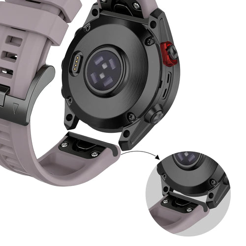 Bandz Garmin Fenix 9 - 51mm Silicone Strap 'Classic' (Lavender Grey)