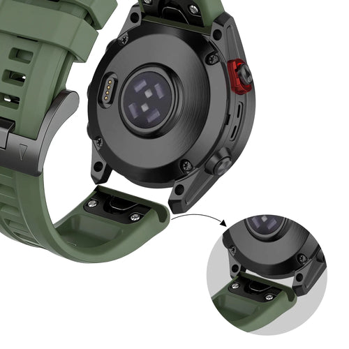 Bandz Correa silicona 'Classic' Garmin Forerunner 970 (verde militar)