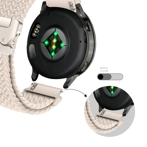 Bandz Correa trenzada 'Parachute' Garmin Venu 4 - 41mm (blanco estrella)