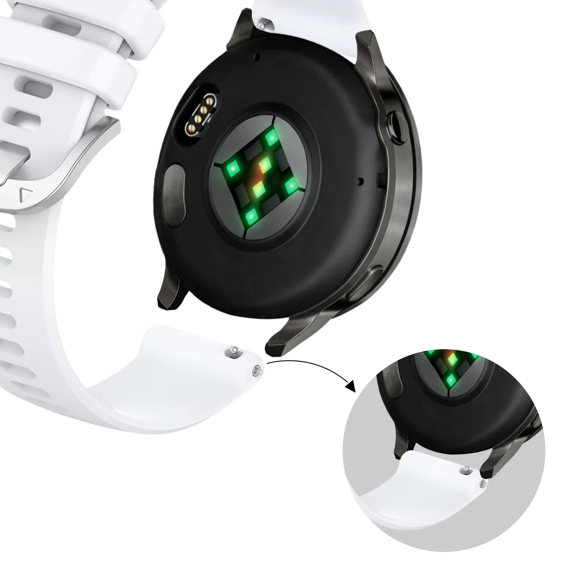 Bandz Correa silicona 'Classic' Garmin Vivomove 3s (blanco)