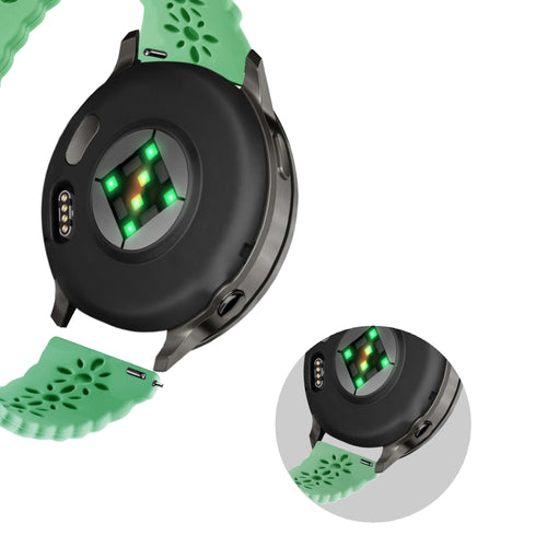 Bandz Garmin Approach S42 Silicone Strap 'Lace' (Light Green)