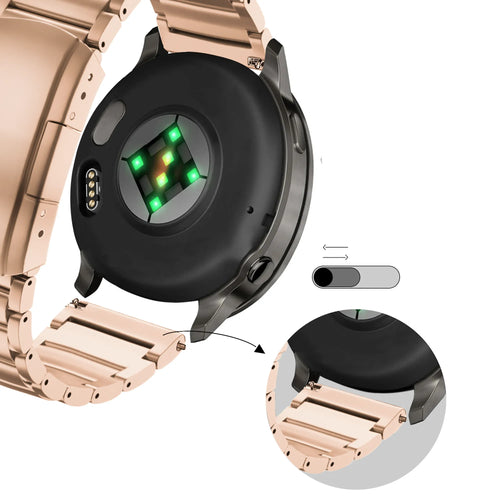 Bandz Correa titanio con eslabones Garmin Forerunner 70 (oro rosado)