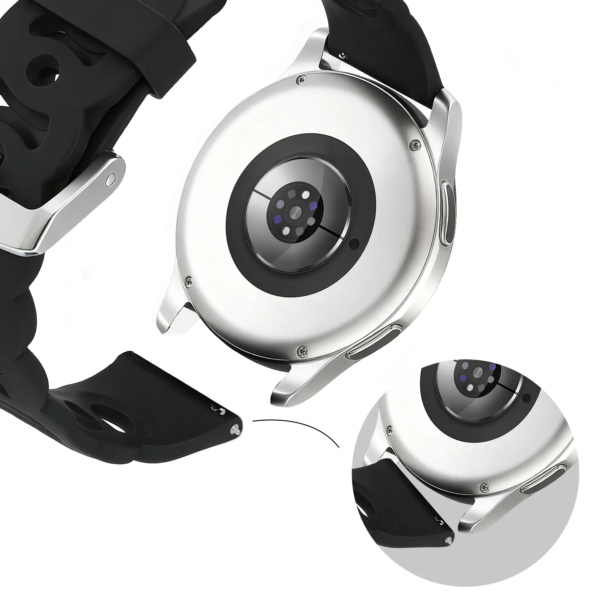 Bandz Amazfit Active Silicone Strap 'Chains' (Black)