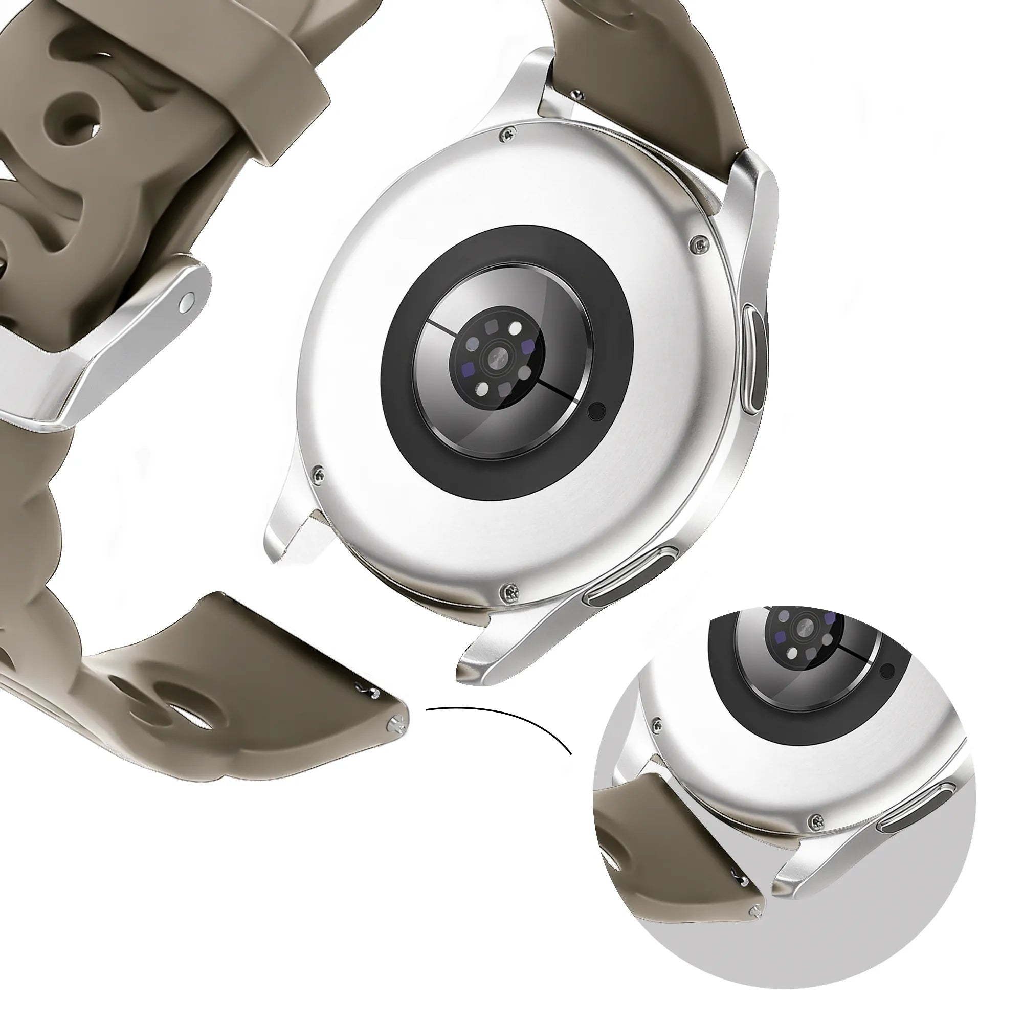 Bandz Correa silicona 'Cadenas' Samsung Galaxy Watch 7 - 40mm (beige-marrón)
