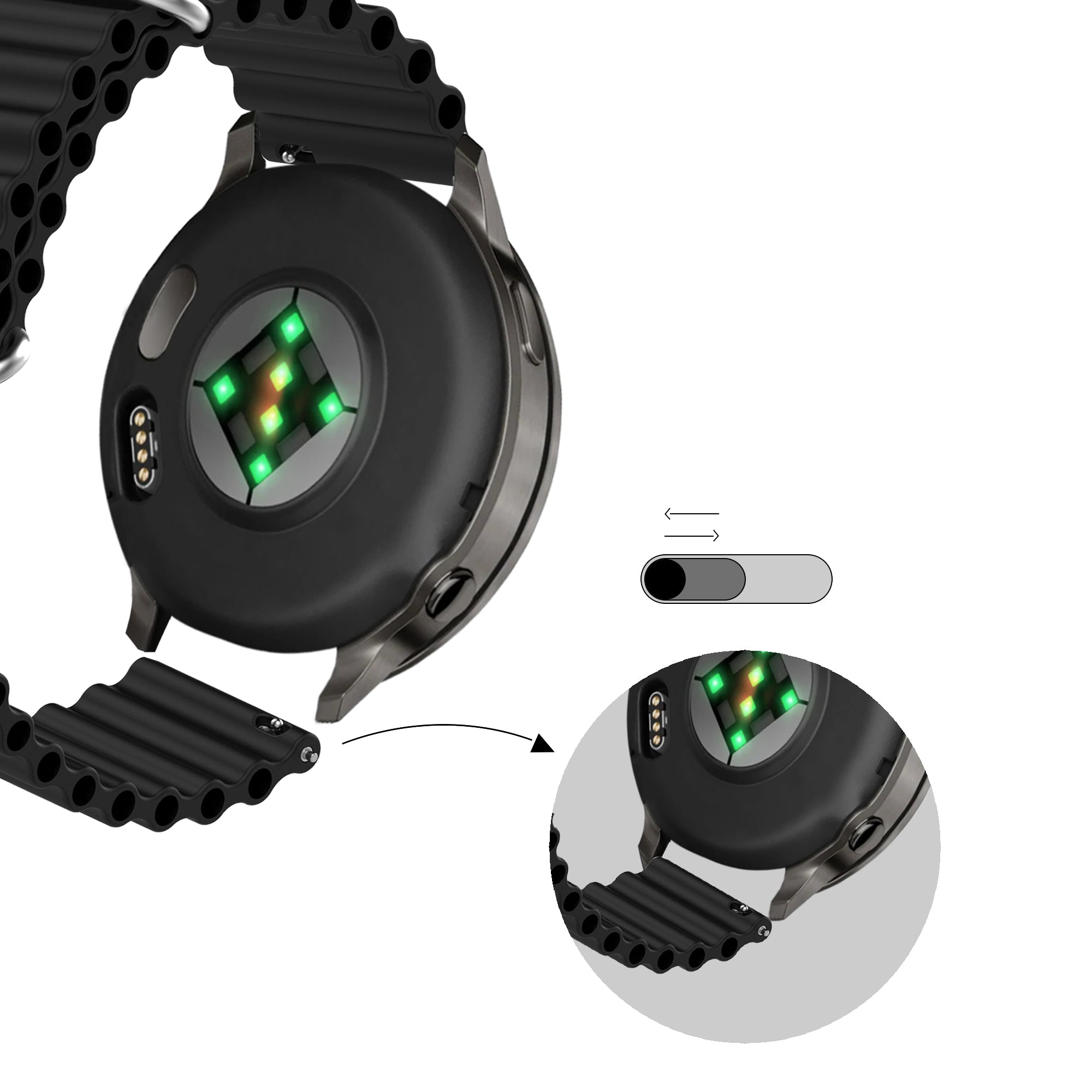Bandz Correa Ocean 'Classic' Garmin Venu 3 (negro)