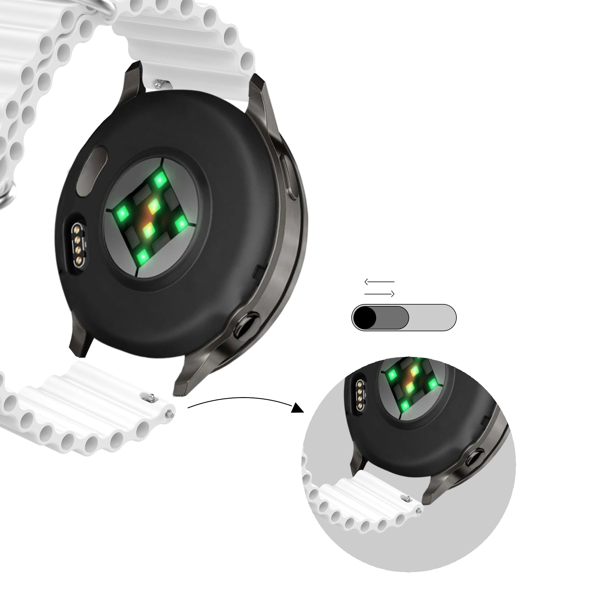 Bandz Correa Ocean 'Classic' Garmin Approach S44 (blanco)
