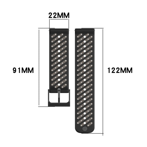 Amazfit Cheetah 2 Ultra Striped Silicone Strap (Black)