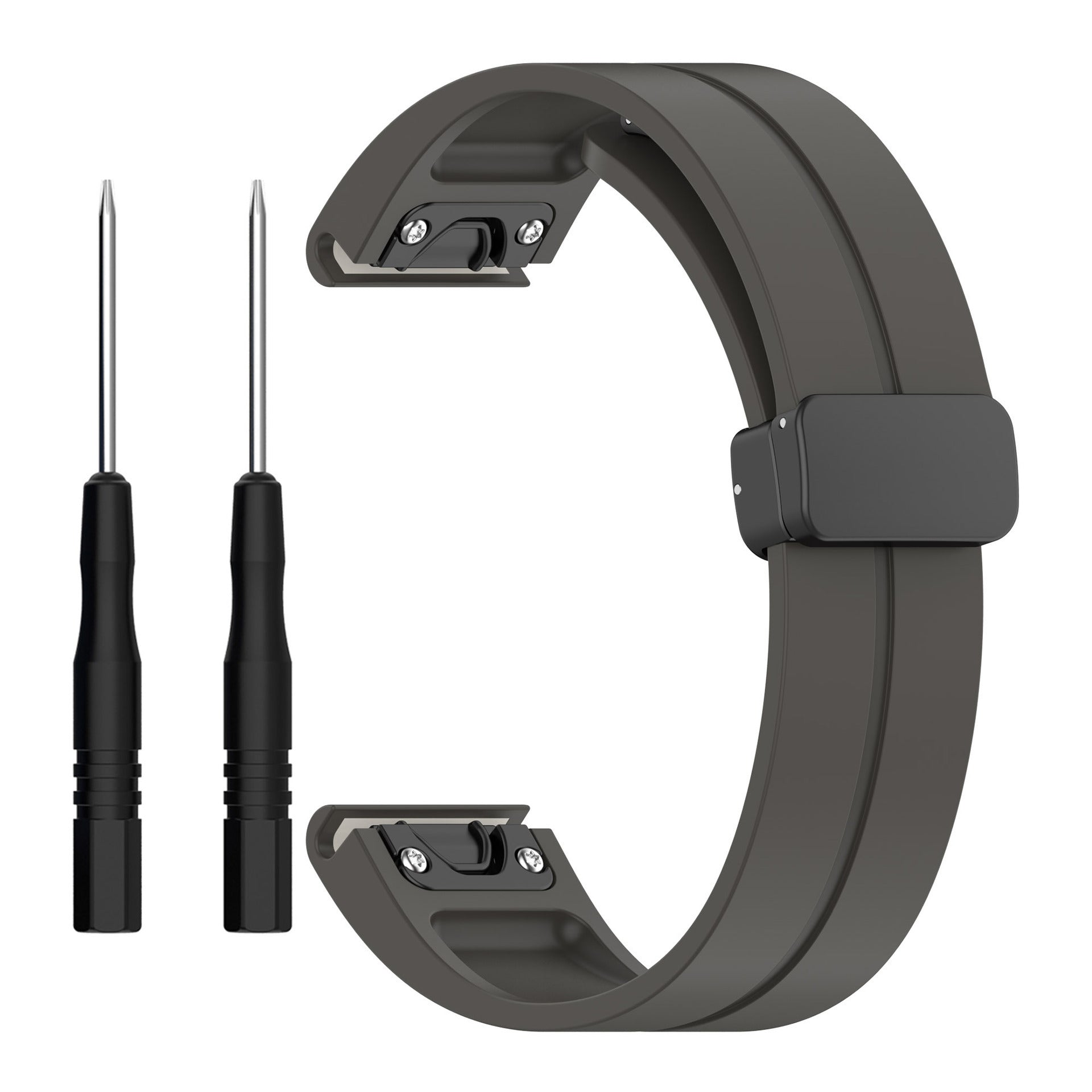 Garmin Fenix 7 D-Buckle Silicone Strap (Dark Grey)