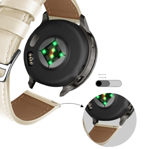 Bandz Correa cuero 'Deluxe' Garmin Venu 4 - 41mm (beige)