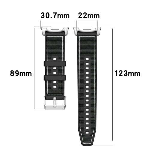 Samsung Galaxy Watch 8 - 40mm Nylon Hybrid Strap (Black)