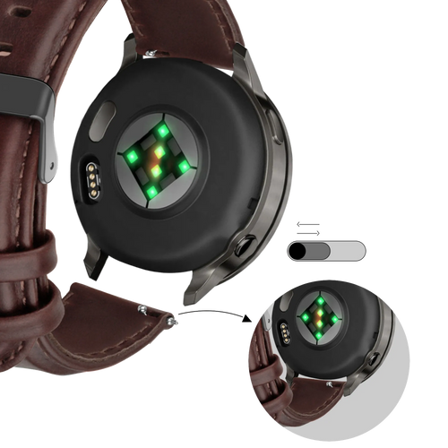 Bandz Correa cuero 'Classic' Garmin Approach S42 (marrón oscuro)