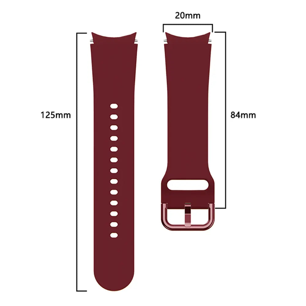Correa silicona hebilla Samsung Galaxy Watch 7 - 40mm (rojo vino)