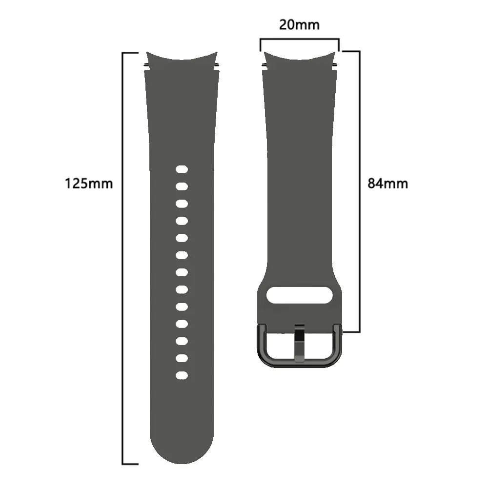 Correa silicona hebilla Samsung Galaxy Watch 7 - 44mm (gris oscuro)