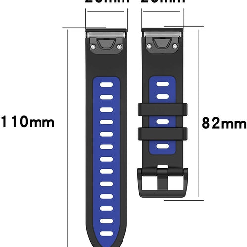 Correa deportiva con hebilla Garmin Approach S70 - 42mm (negro/azul)