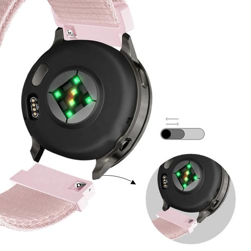 Bandz Garmin Venu 4 - 41mm Nylon Loop Strap (Light Pink)
