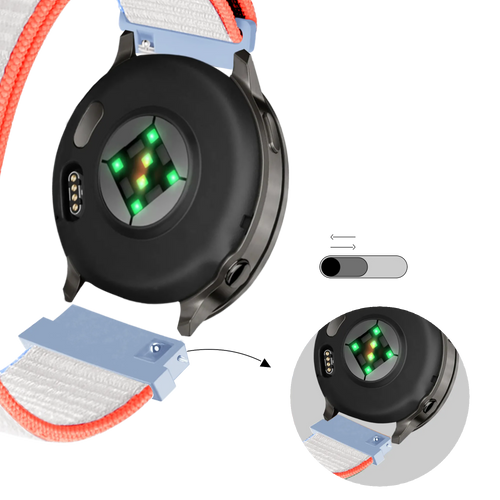 Bandz Correa nylon Loop Garmin Vivomove 3s (leche blanca)