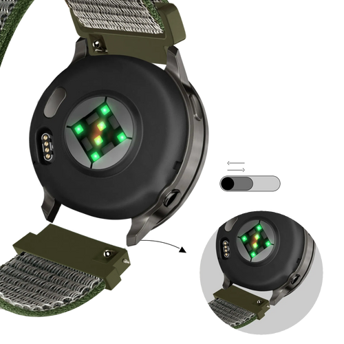 Bandz Correa nylon Loop Garmin Forerunner 70 (verde oliva)