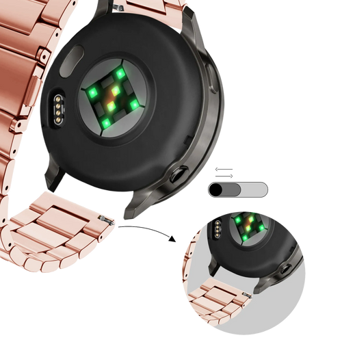 Bandz Correa acero 'Classic' Garmin Approach S12 (rosa)
