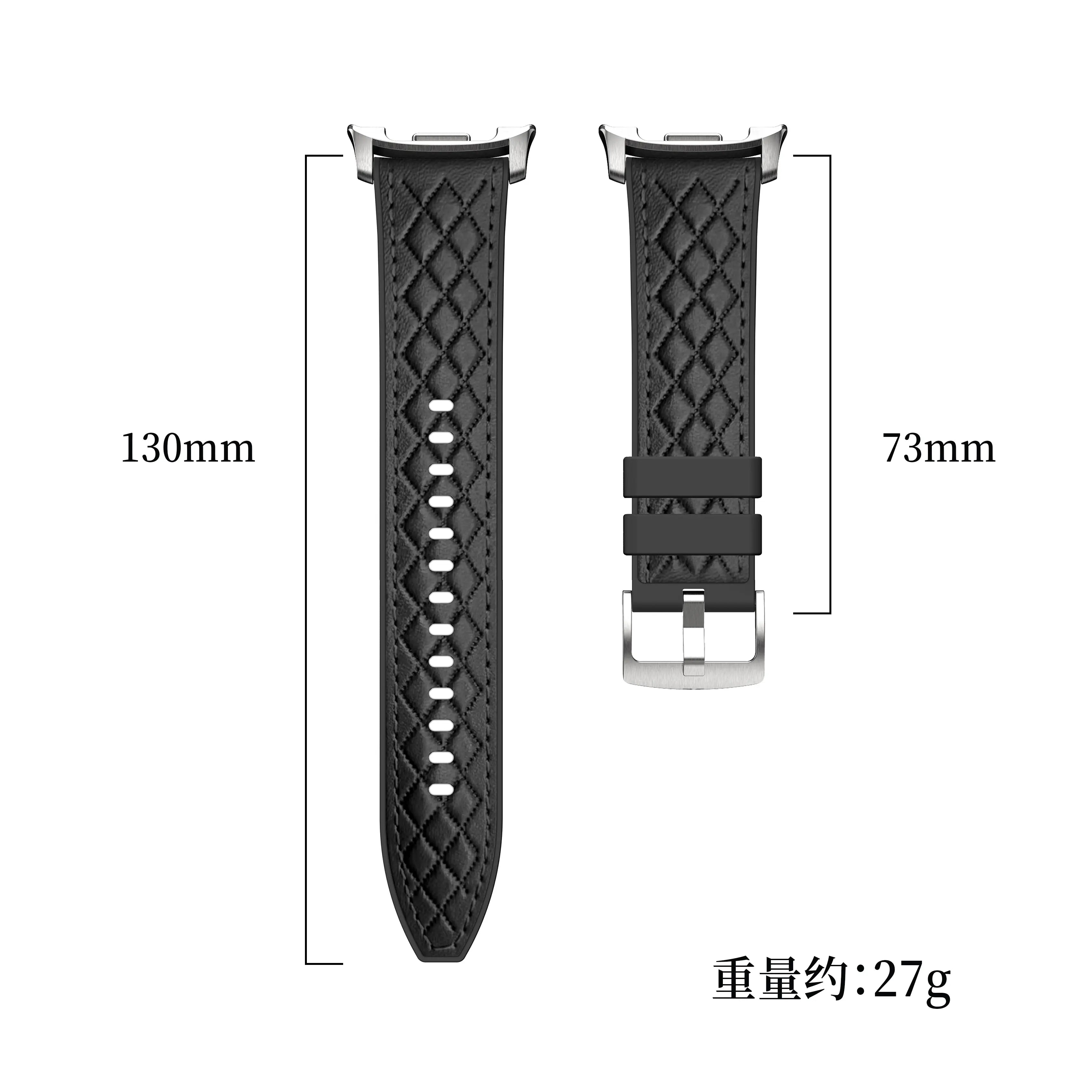 Correa cuero híbrida diamond Samsung Galaxy Watch 9 - 44mm (beige)