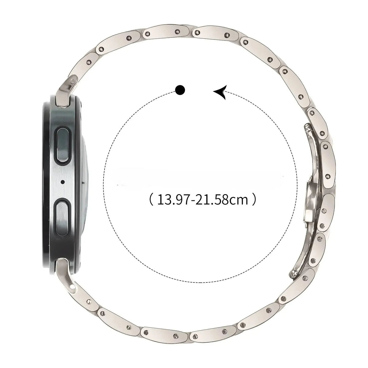 Correa acero delgada Samsung Galaxy Watch 9 - 40mm (blanco estrella)